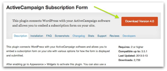 Screenshot of WordPress plugin site