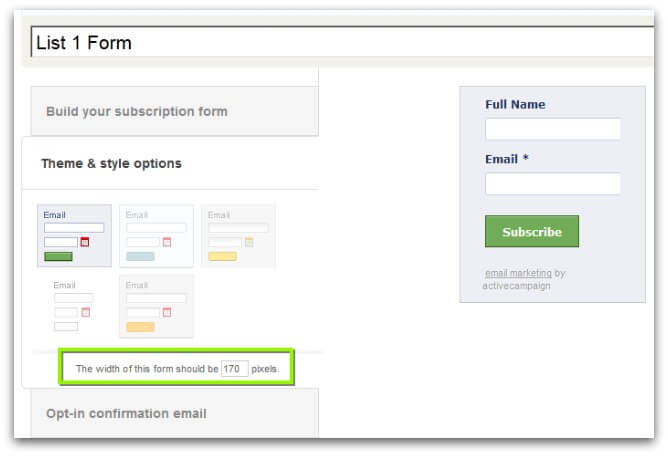Screenshot of ActiveCampaign