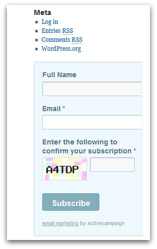 Screenshot of WordPress public site