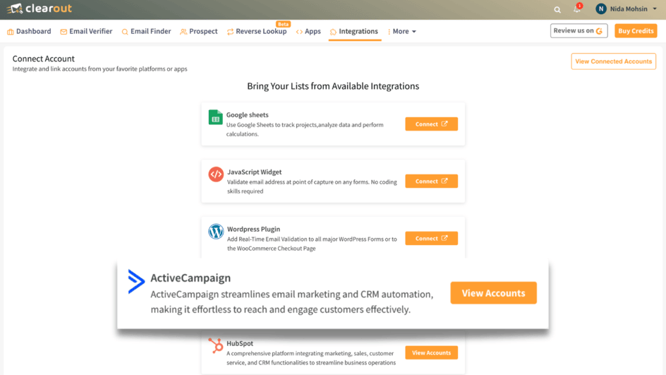 ActiveCampaign & Clearout 2