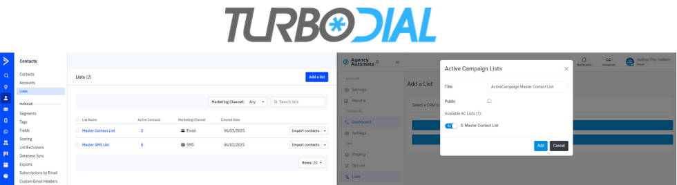 ActiveCampaign & Turbodial