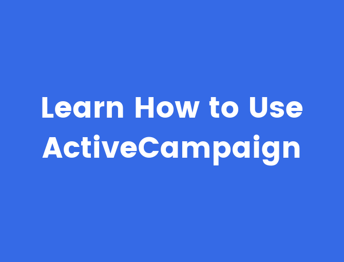ActiveCampaign Training in how to use ActiveCampaign