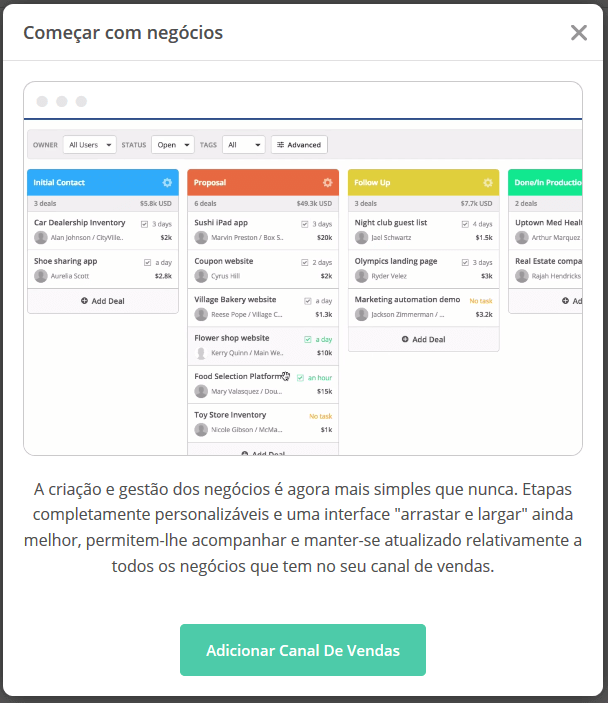 CRM Automação para novos negocios