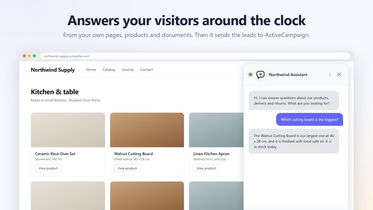ActiveCampaign & Asyntai AI Chatbot