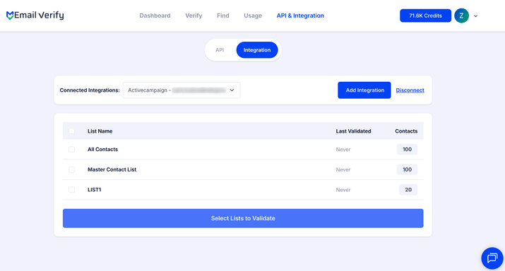 ActiveCampaign & EmailVerify