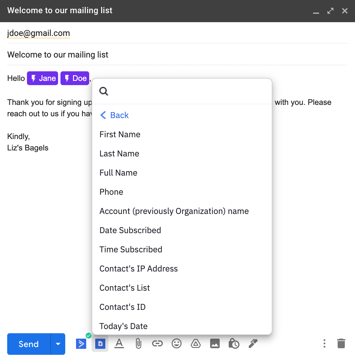 Outlook extension
