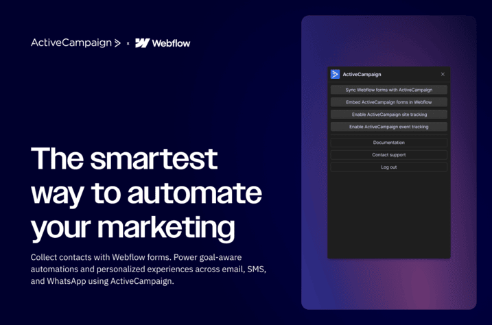 ActiveCampaign & Webflow