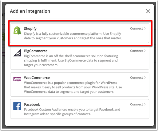 ActiveCampaign Shopify integration
